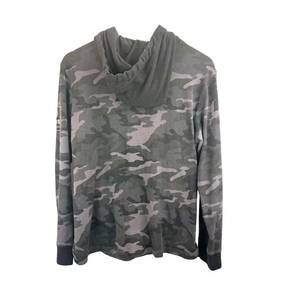 American Eagle Camo Hoodie Long Sleeve Pullover Pockets Boys M Fall Winter Comfy